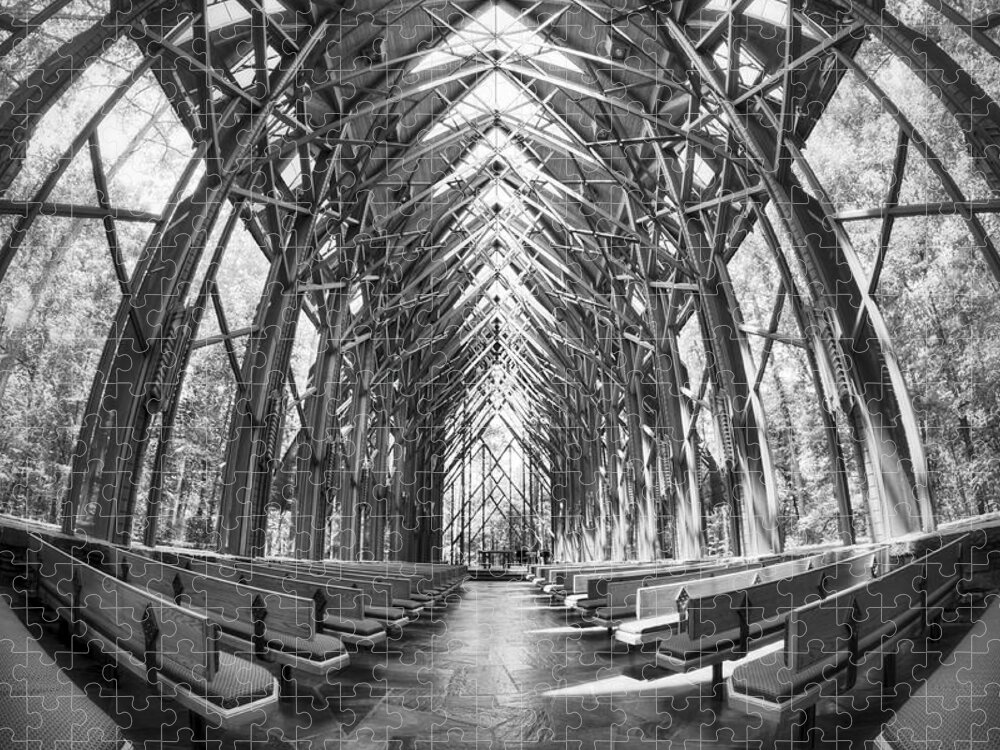 Anthony Chapel Jigsaw Puzzle featuring the photograph Inside Anthony Chapel - Hot Springs - Arkansas by Jason Politte