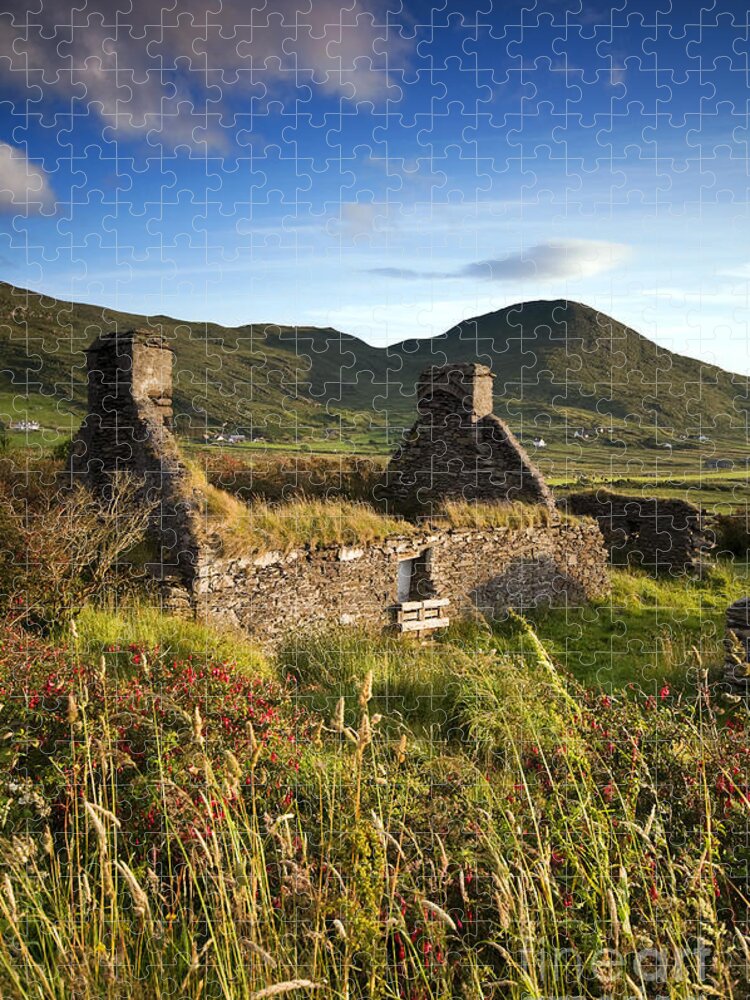 Ireland Jigsaw Puzzle featuring the photograph Irish Cottage by David Lichtneker
