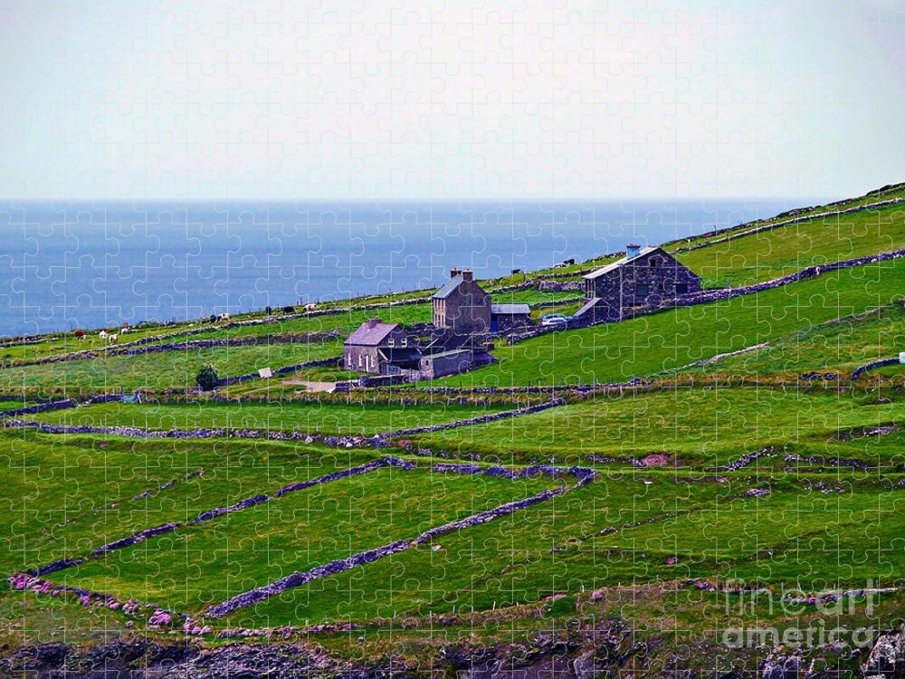 Fine Art Photography Jigsaw Puzzle featuring the photograph Irish Farm 1 by Patricia Griffin Brett
