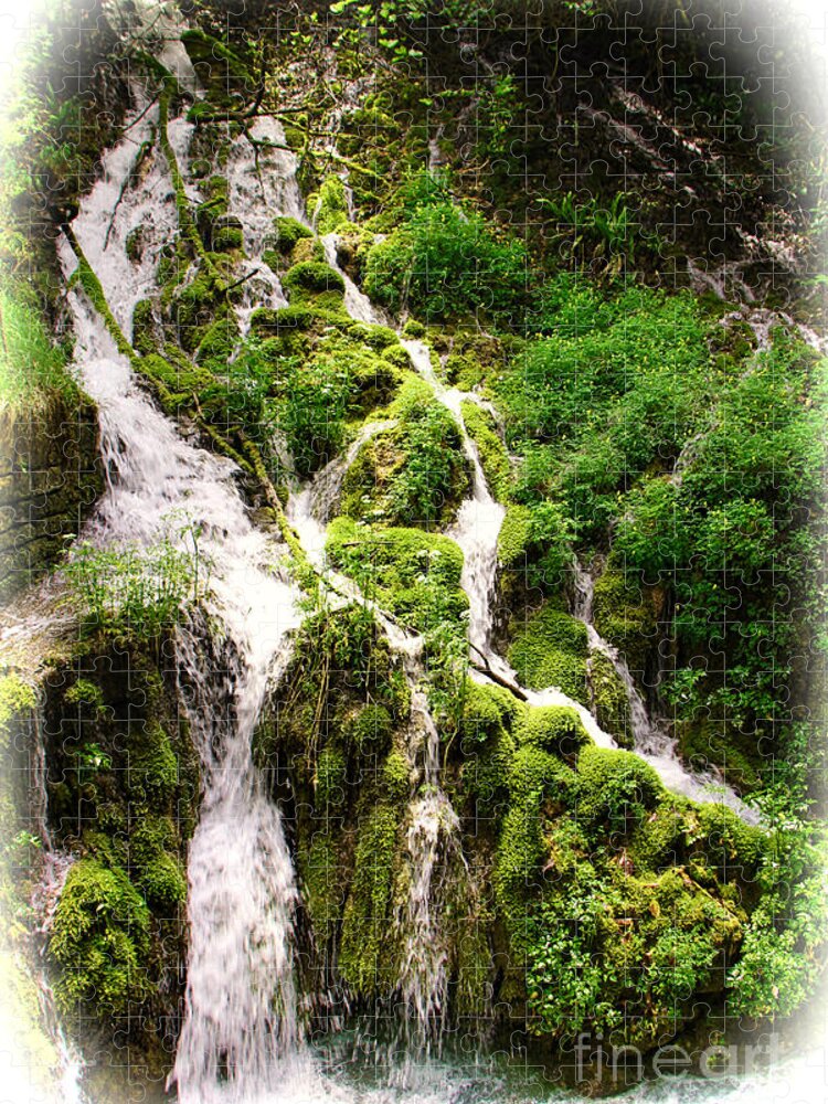 Italian Waterfall Jigsaw Puzzle featuring the photograph Italian Waterfall by Kasia Bitner