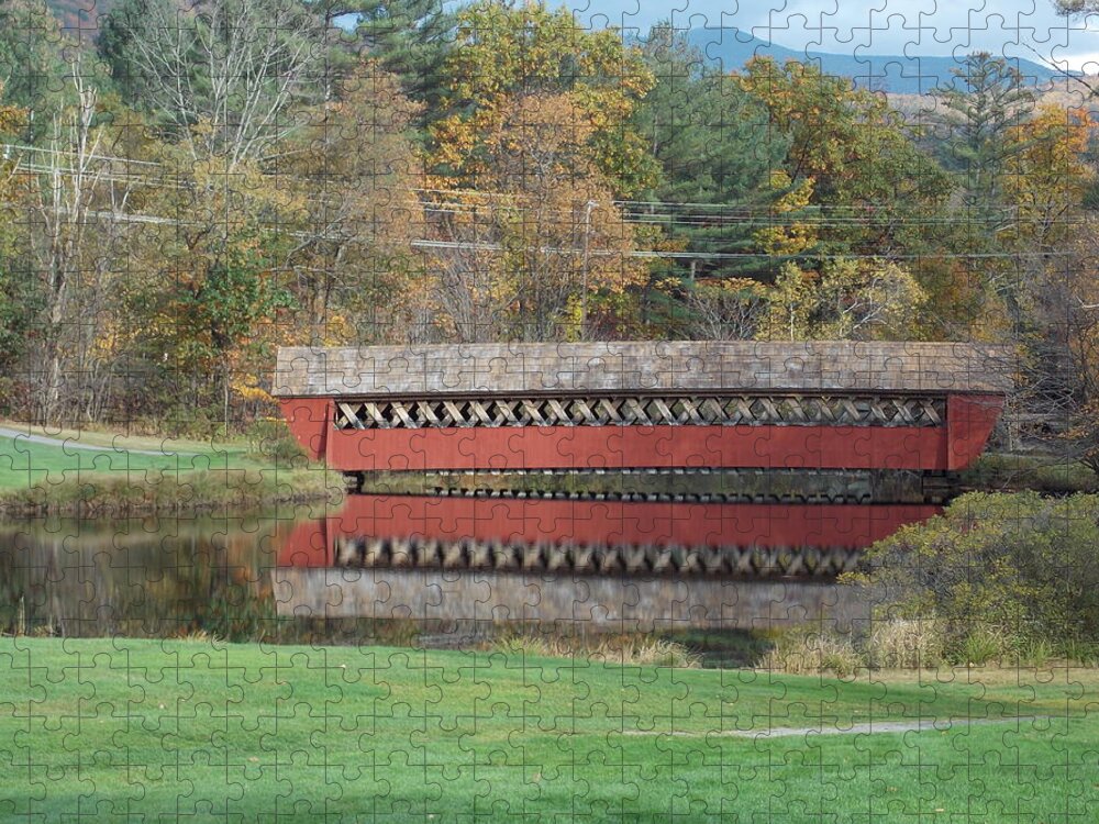 Covered Bridges Jigsaw Puzzle featuring the photograph Jack O Lantern Bridge by Catherine Gagne