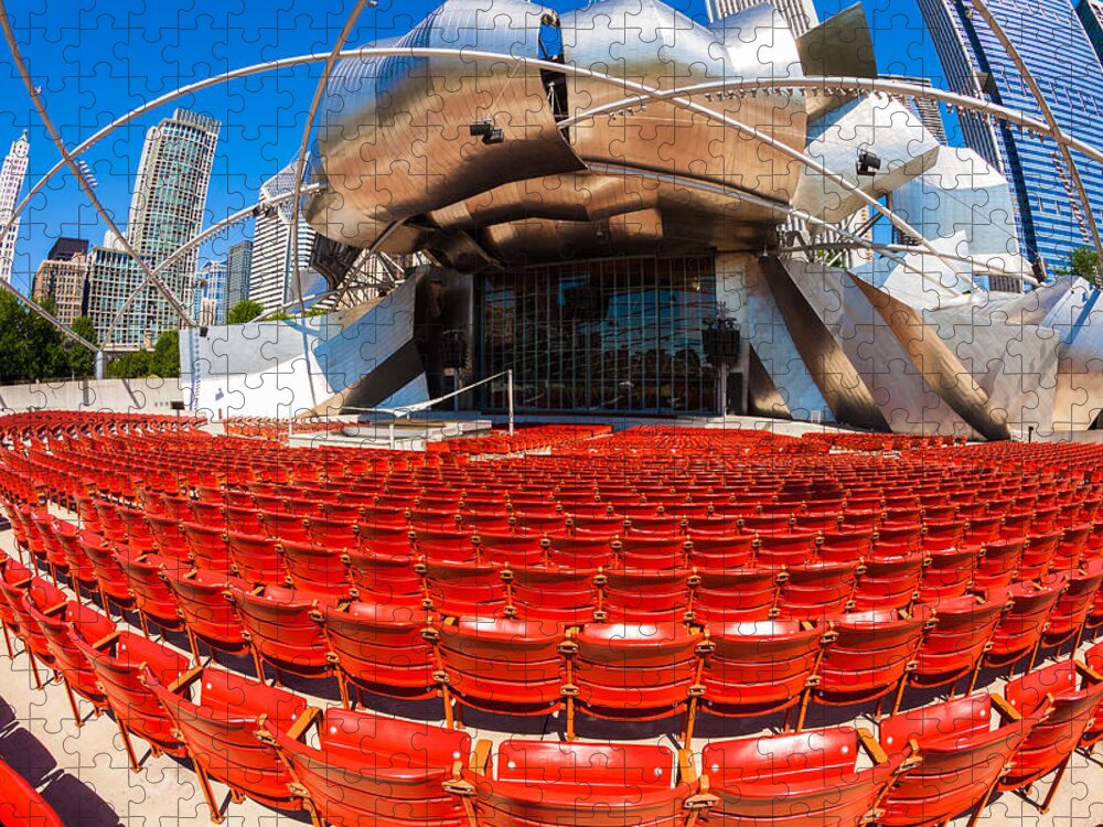Architecture Jigsaw Puzzle featuring the photograph Jay Pritzker Pavilion by Raul Rodriguez