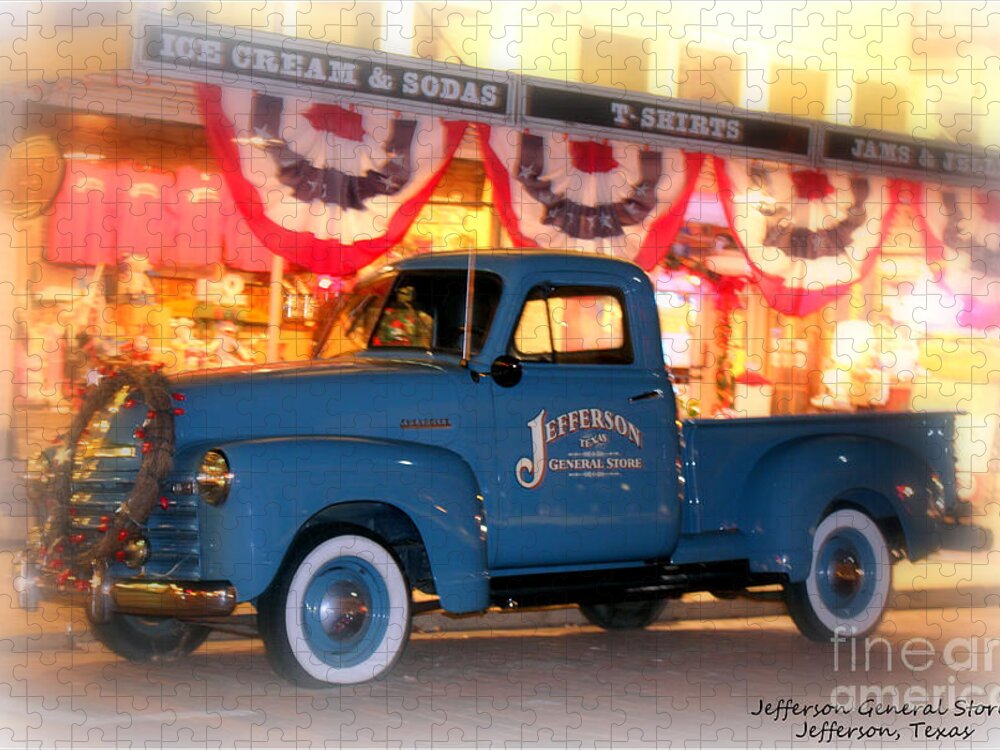 Jefferson General Store Pickup Jigsaw Puzzle featuring the photograph Jefferson General Store 51 Chevy Pickup by Kathy White