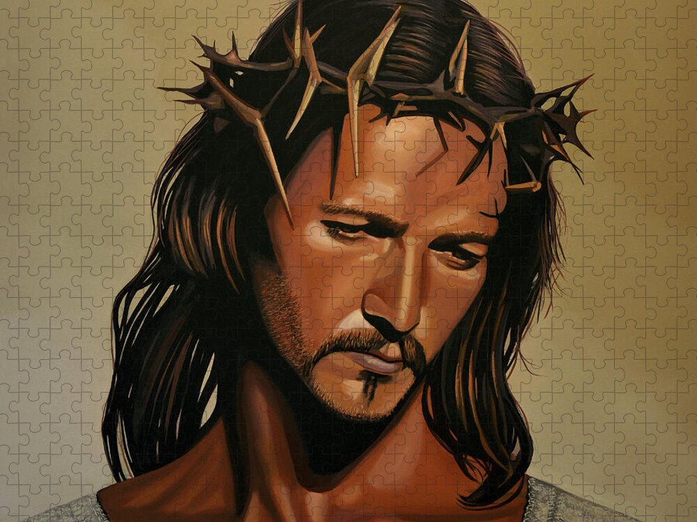Jesus Christ Jigsaw Puzzle featuring the painting Jesus Christ Superstar by Paul Meijering
