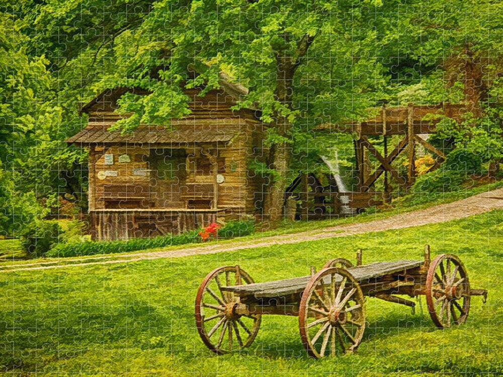 Johnson Mill Jigsaw Puzzle featuring the photograph Johnson Mill by Priscilla Burgers