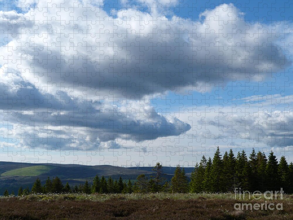 Clouds Jigsaw Puzzle featuring the photograph June Sky - Strathspey by Phil Banks