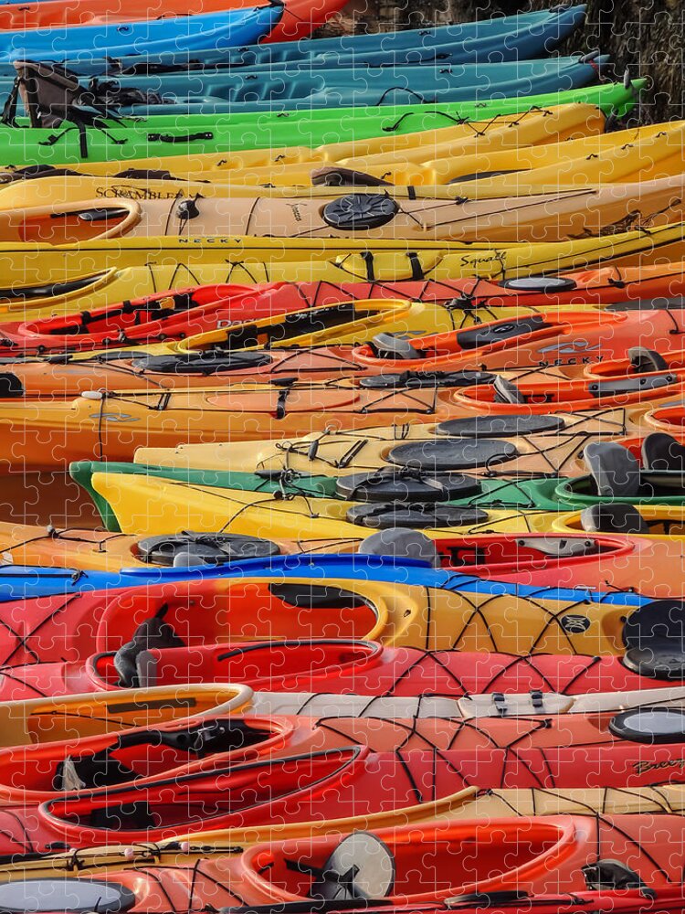Boats Jigsaw Puzzle featuring the photograph Kayak Spectrum by Robert Mitchell