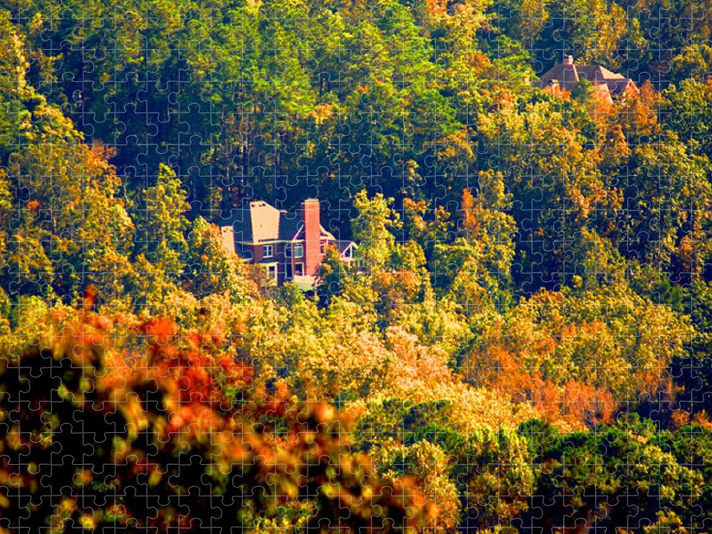 Autumn Jigsaw Puzzle featuring the photograph Kennesaw Hideout by Rafael Salazar