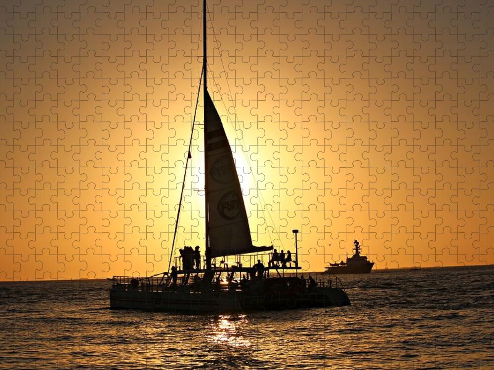 Key West Jigsaw Puzzle featuring the photograph Key West Sunset by Jo Sheehan