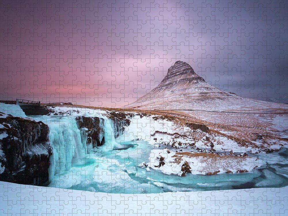Tranquility Jigsaw Puzzle featuring the photograph Kirkjufell Mountain At Snæfellsnes by Ratnakorn Piyasirisorost