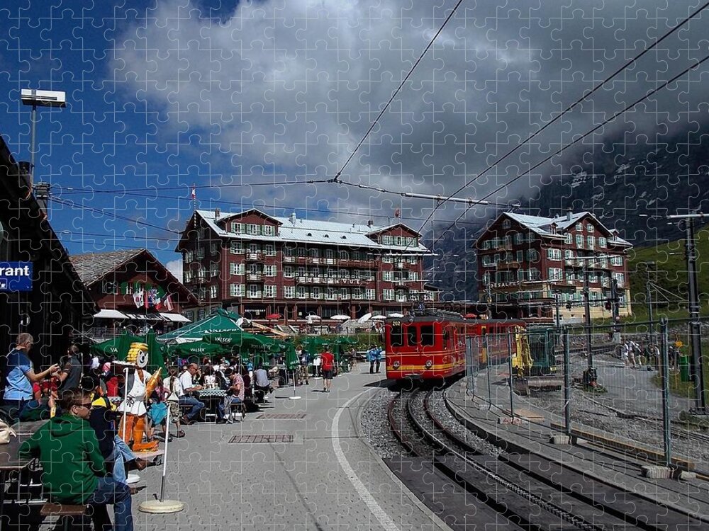 Kleine Jigsaw Puzzle featuring the photograph Kleine Schedegg Switzerland by Nina Kindred