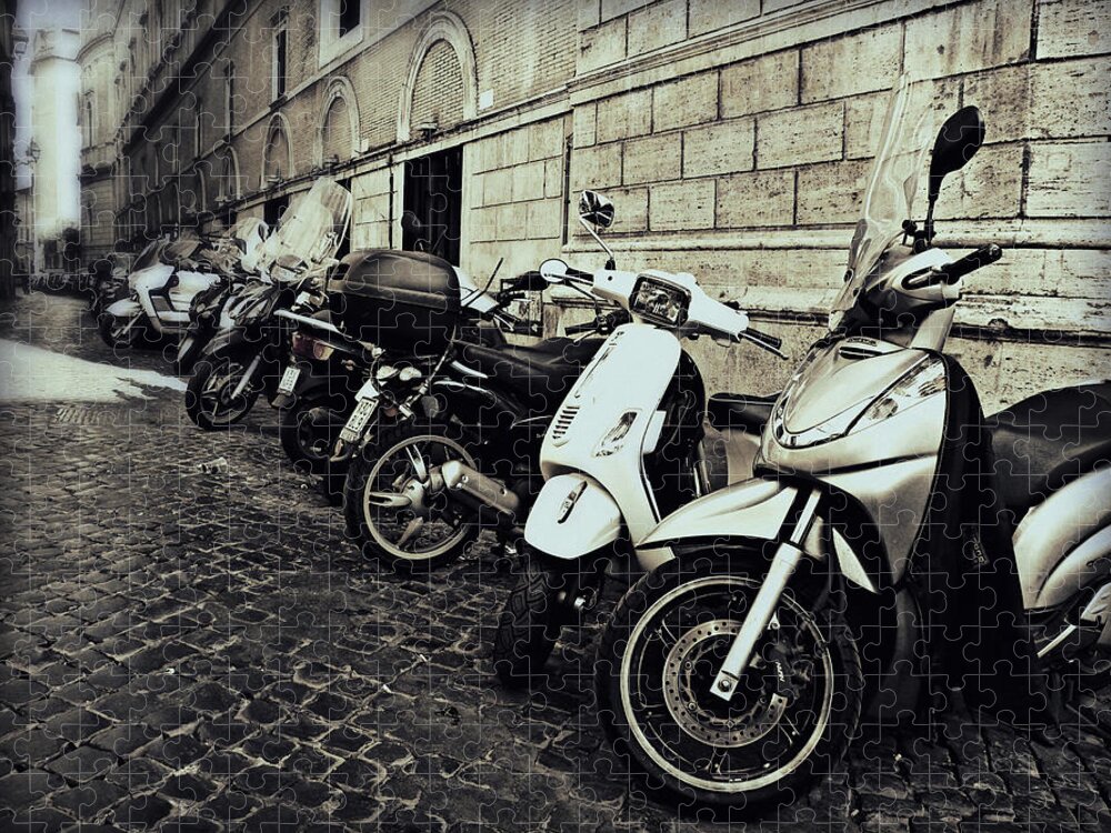 Motorcycles Jigsaw Puzzle featuring the photograph La Terra di Moto by Micki Findlay
