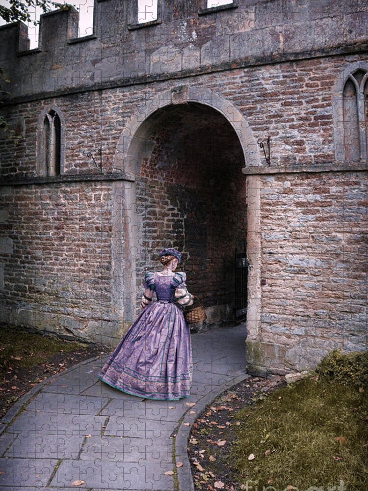 Woman Jigsaw Puzzle featuring the photograph Lady Entering Archway by Jill Battaglia