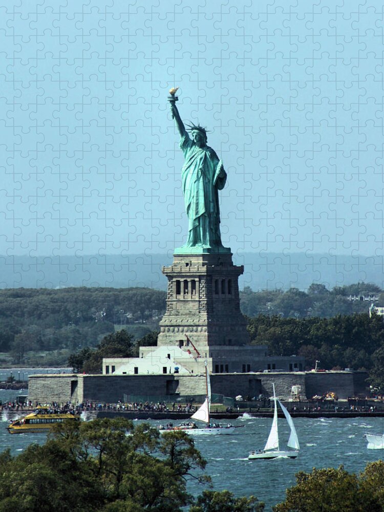 Statue Of Liberty Jigsaw Puzzle featuring the photograph Lady Liberty by Kristin Elmquist