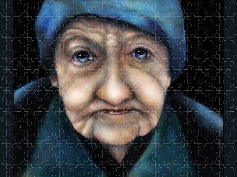 Old Jigsaw Puzzle featuring the digital art Lady by Rick Mosher