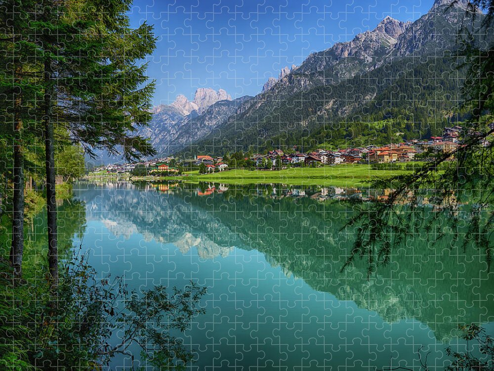 Veneto Jigsaw Puzzle featuring the photograph Lake. Color Image by Claudio.arnese