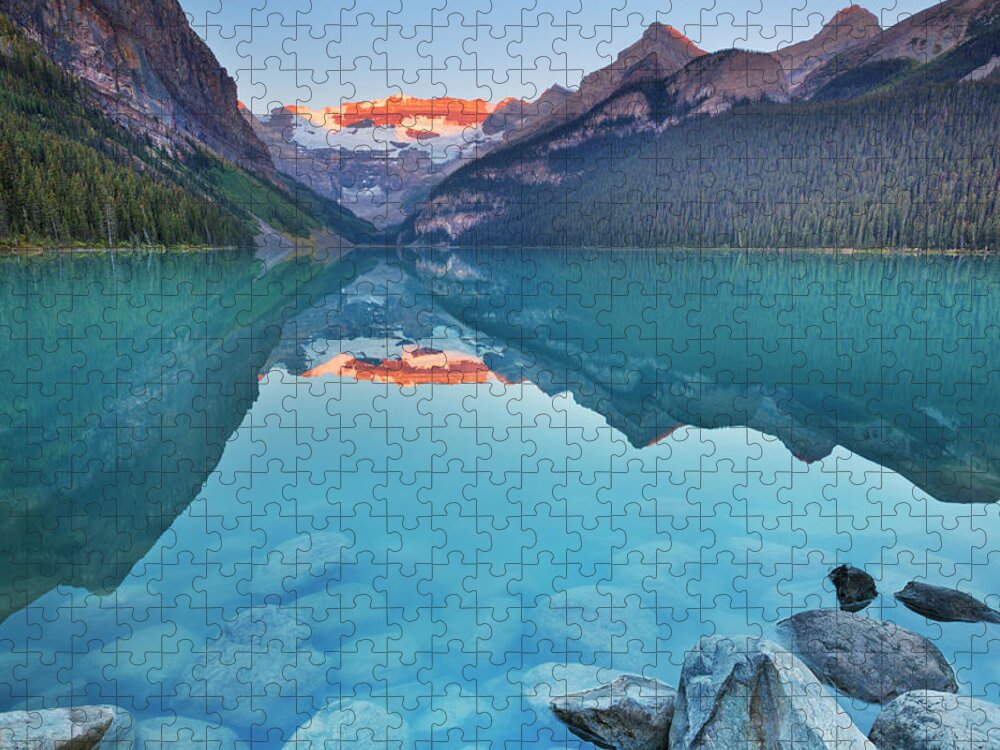 Scenics Jigsaw Puzzle featuring the photograph Lake Louise, Banff National Park by Sara winter