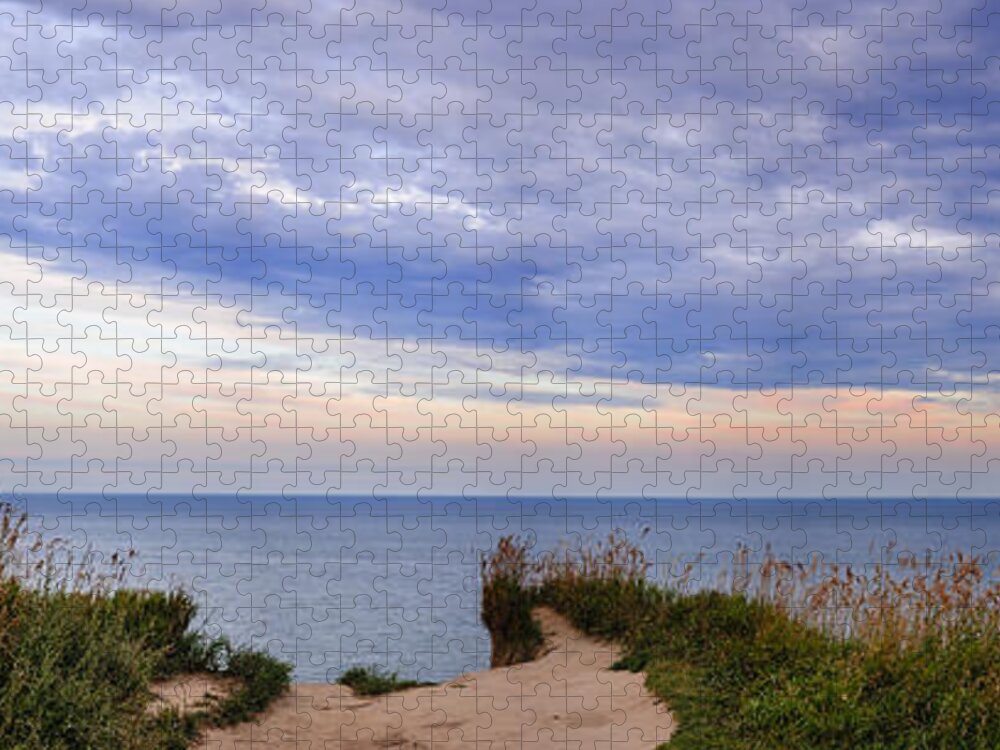 Landscape Jigsaw Puzzle featuring the photograph Lake Ontario at Scarborough Bluffs by Elena Elisseeva