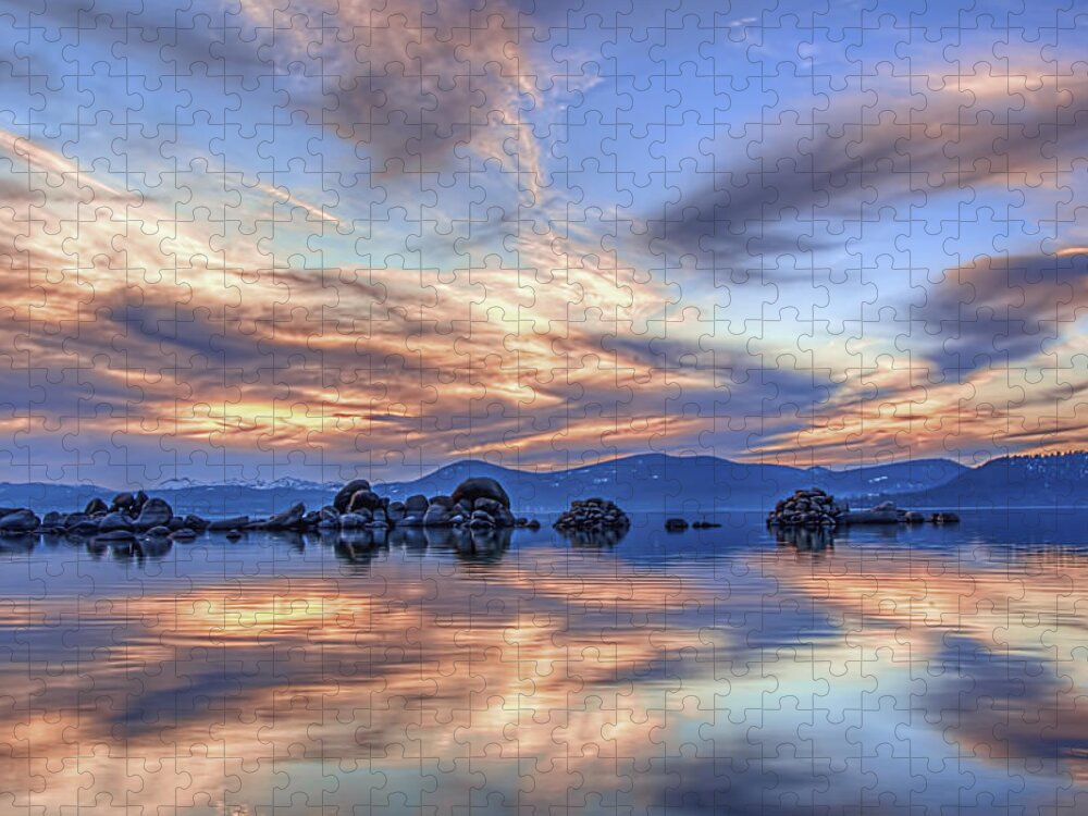 Landscape Jigsaw Puzzle featuring the photograph Lake Reflections by Maria Coulson