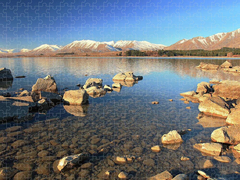 Scenics Jigsaw Puzzle featuring the photograph Lake Tekapo by Fakrul Jamil Photography