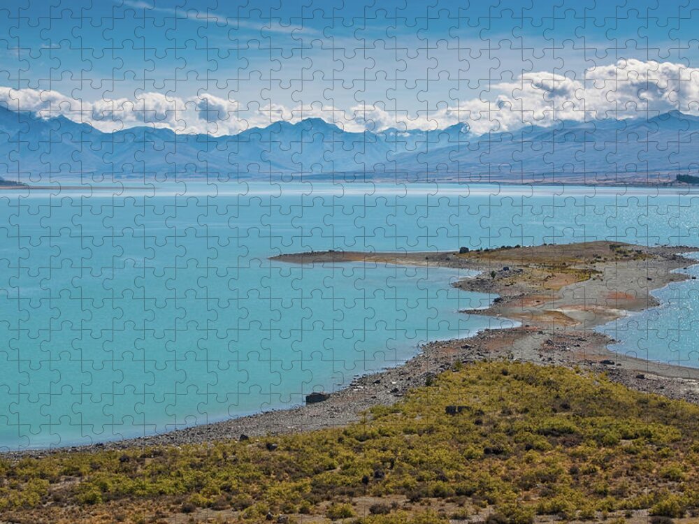 Tekapo Jigsaw Puzzle featuring the photograph Lake Tekapo In The Burning Sun by Paul Boyden - Polimo