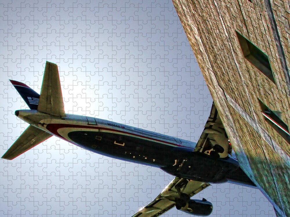 Airplane Jigsaw Puzzle featuring the photograph Landing By Diana Sainz by Diana Raquel Sainz