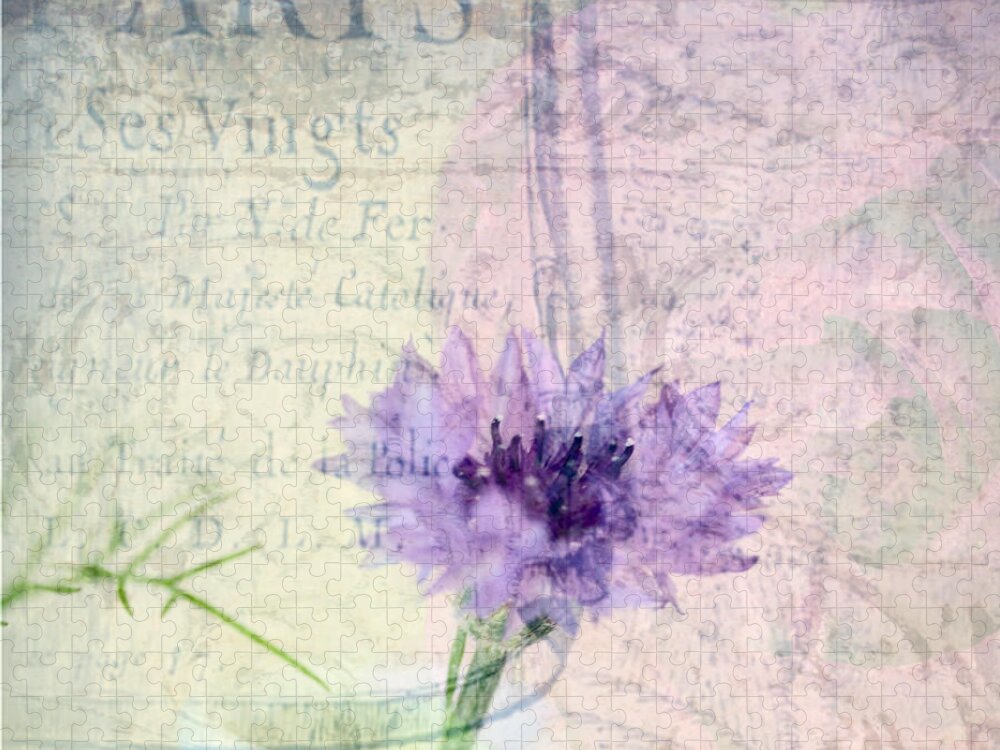Chive Jigsaw Puzzle featuring the photograph Lavender Chive by Bonnie Bruno