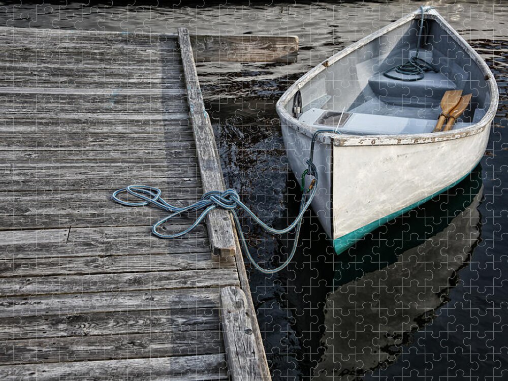 Boat Jigsaw Puzzle featuring the photograph Left at the Dock by Karol Livote