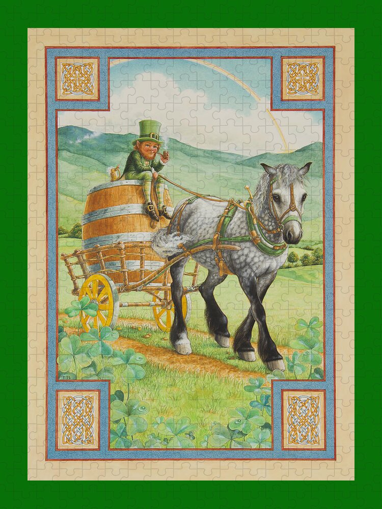 Leprechaun Jigsaw Puzzle featuring the painting Leprechaun by Lynn Bywaters