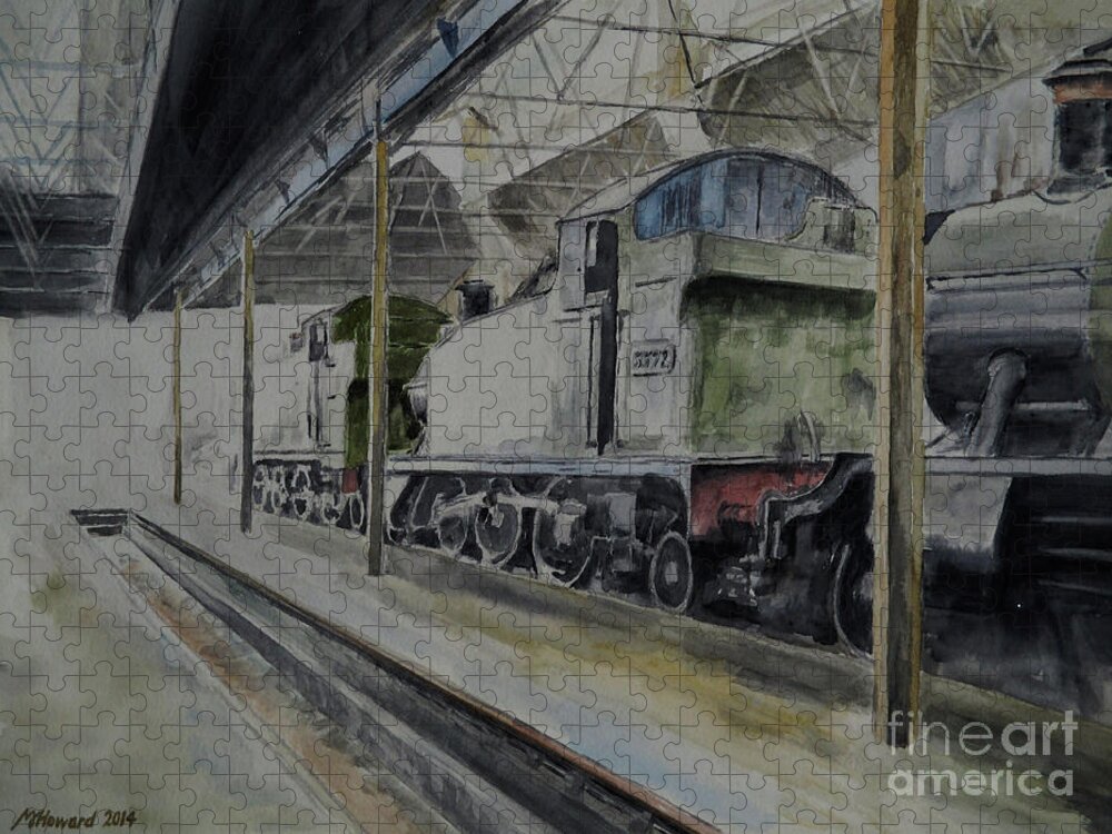 Railway Jigsaw Puzzle featuring the painting Light My Fire by Martin Howard