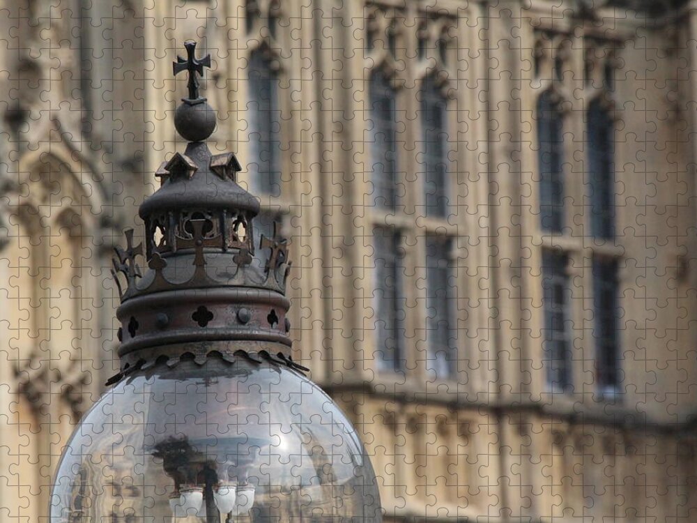 British Jigsaw Puzzle featuring the photograph Light Post at Parliament by Nicholas Miller