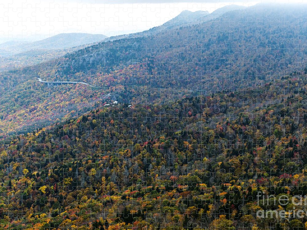 Linn Cove Viaduct Jigsaw Puzzle featuring the photograph Linn Cove Viaduct on the Blue Ridge Parkway by David Oppenheimer
