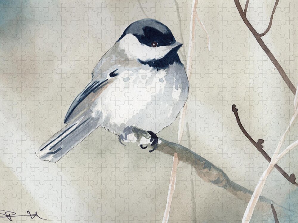 Songbird Jigsaw Puzzle featuring the painting Little Bird by Sean Parnell