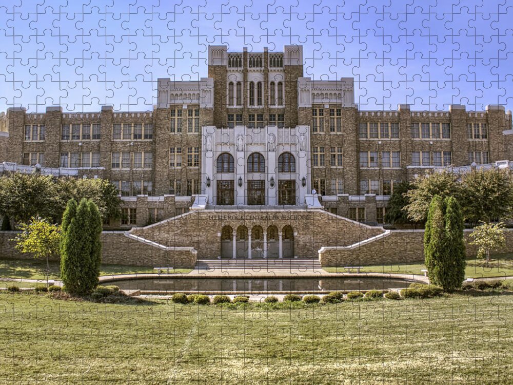 Little Rock Central High School Jigsaw Puzzle featuring the photograph Little Rock Central High School by Jason Politte