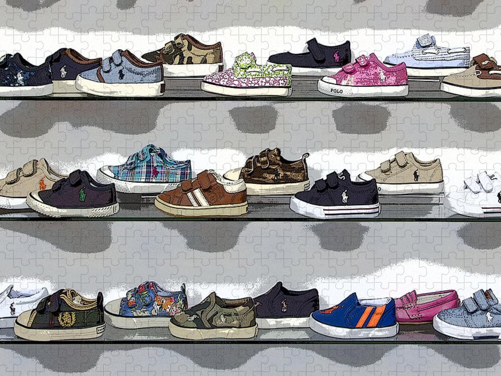 Running Shoe Jigsaw Puzzle featuring the photograph Little Sneakers by Keith Armstrong