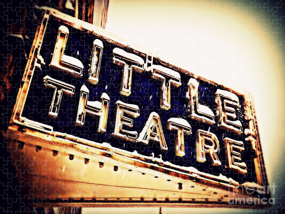 Theatre Jigsaw Puzzle featuring the photograph Little Theatre Retro by James Aiken