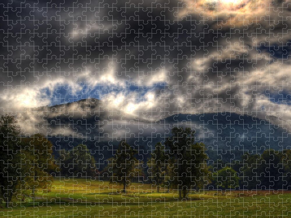 Western North Carolina Jigsaw Puzzle featuring the photograph Living In The Clouds of Western North Carolina by Greg and Chrystal Mimbs