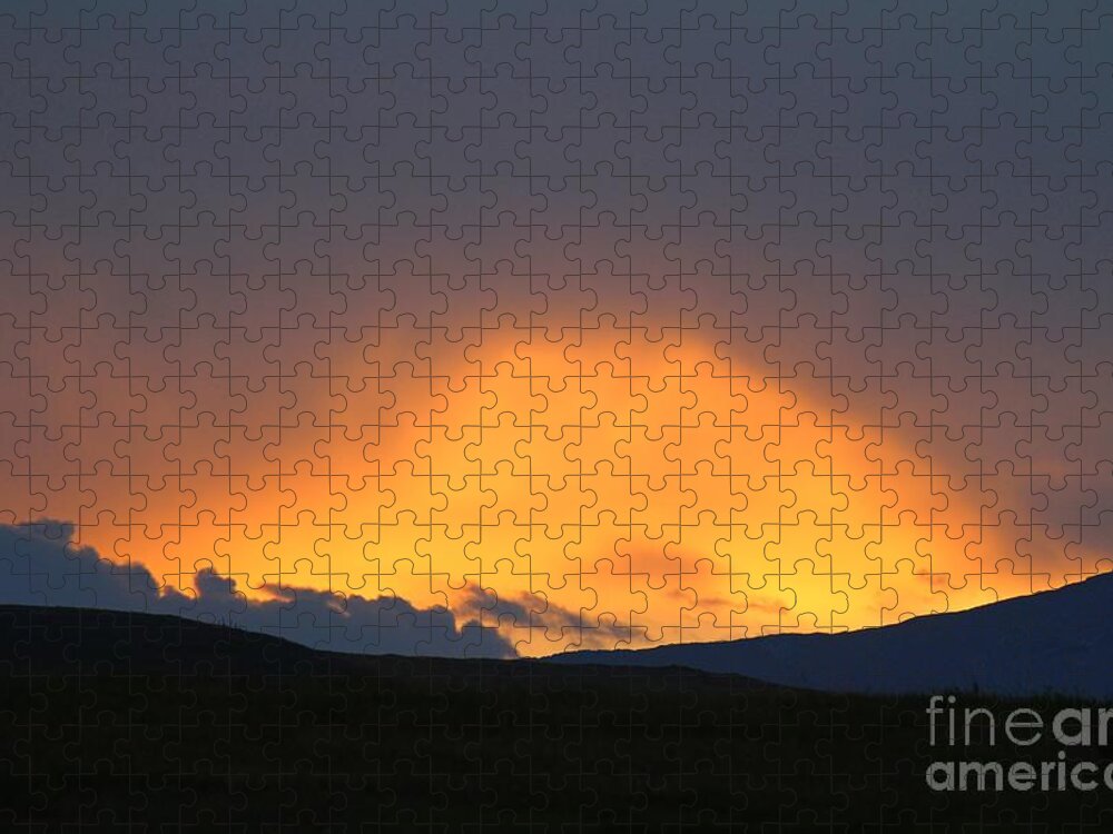 Cowboy Trail Jigsaw Puzzle featuring the photograph Livingstone Range Sunset by Ann E Robson