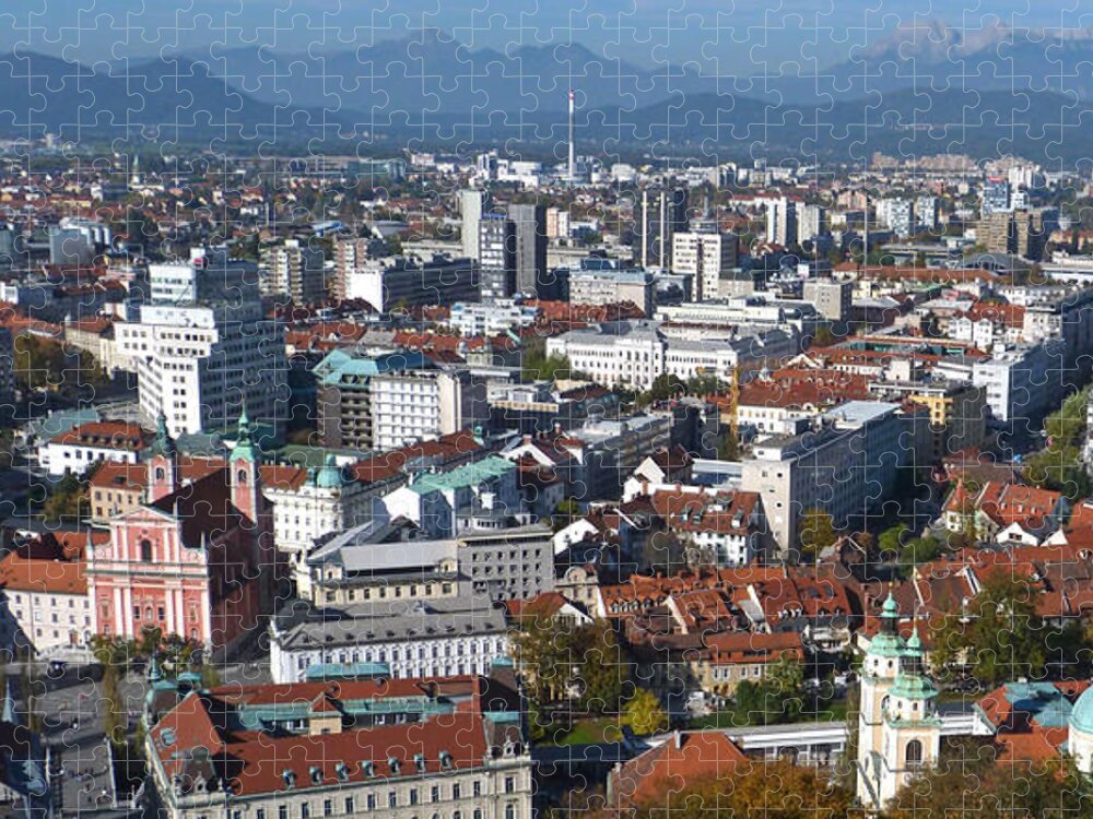 Ljubljana Jigsaw Puzzle featuring the photograph Ljubljana - Capital of Slovenia by Phil Banks