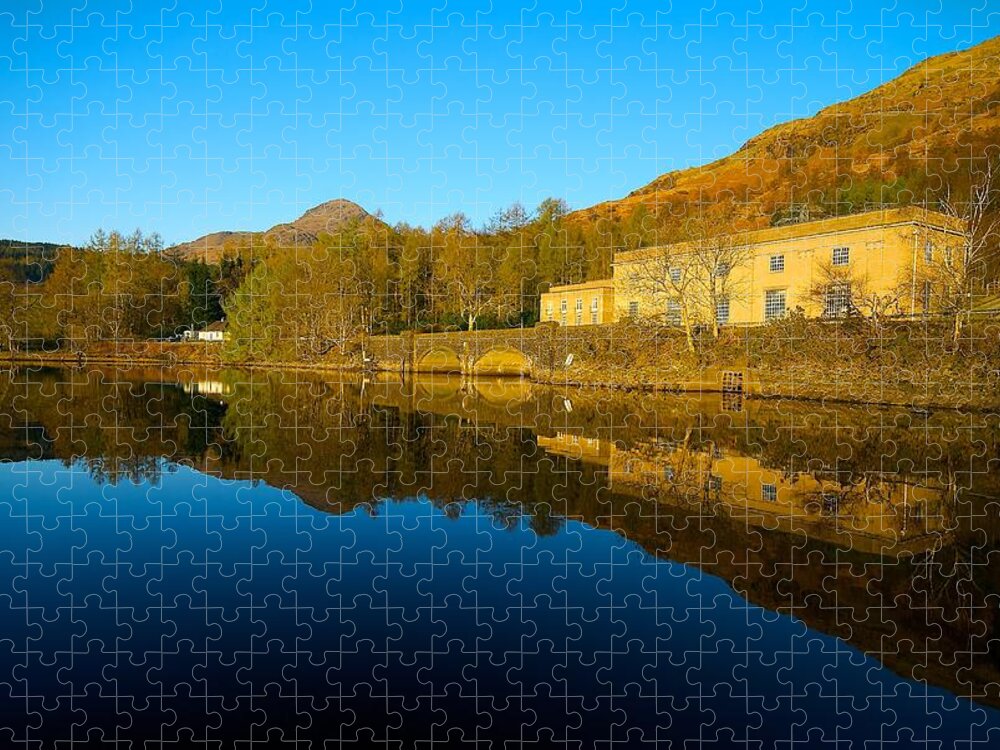 Landscapes Jigsaw Puzzle featuring the photograph Loch Lomond Power station by Stephen Taylor