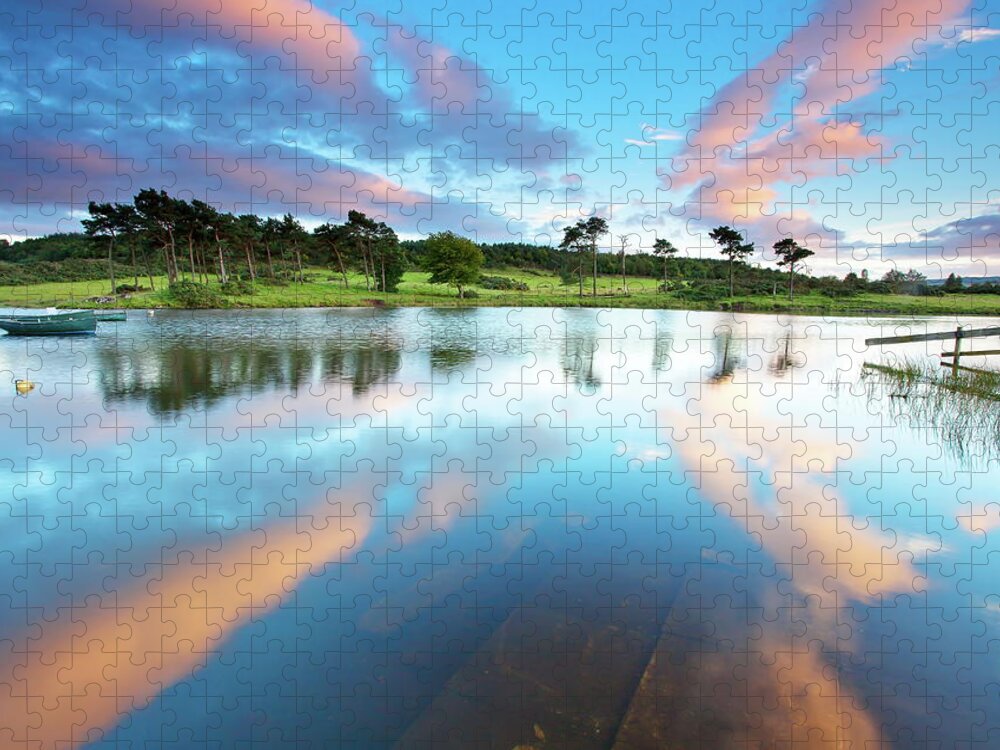 Scenics Jigsaw Puzzle featuring the photograph Loch Reflections by Unique Landscape