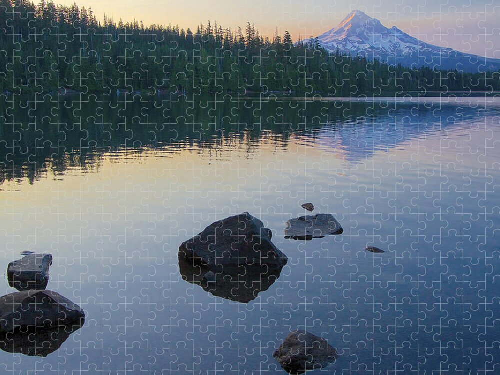 Landscape Jigsaw Puzzle featuring the photograph Lost Lake Morning 81014C by Todd Kreuter