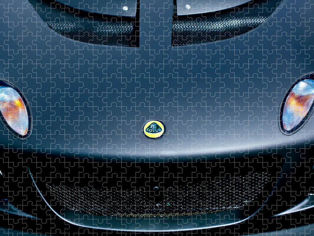 Lotus Emblem Jigsaw Puzzle featuring the photograph Lotus Hood Emblem -0020c by Jill Reger