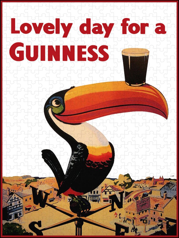 Lovely Day For A Guinness Jigsaw Puzzle featuring the digital art Lovely Day for a Guinness by Georgia Fowler