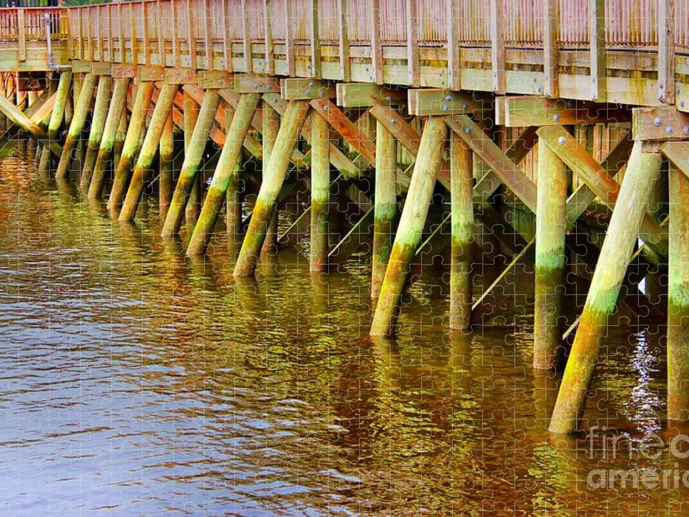 Pier Jigsaw Puzzle featuring the photograph Low Tide by Judy Palkimas