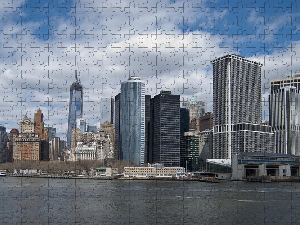 Manhattan Jigsaw Puzzle featuring the photograph Lower Manhattan by Peggie Strachan
