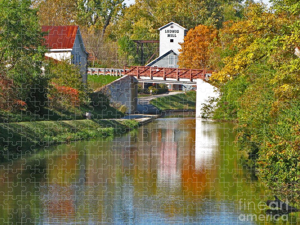 Ludwig Mill Jigsaw Puzzle featuring the photograph Ludwig Mill in Fall 0513 by Jack Schultz