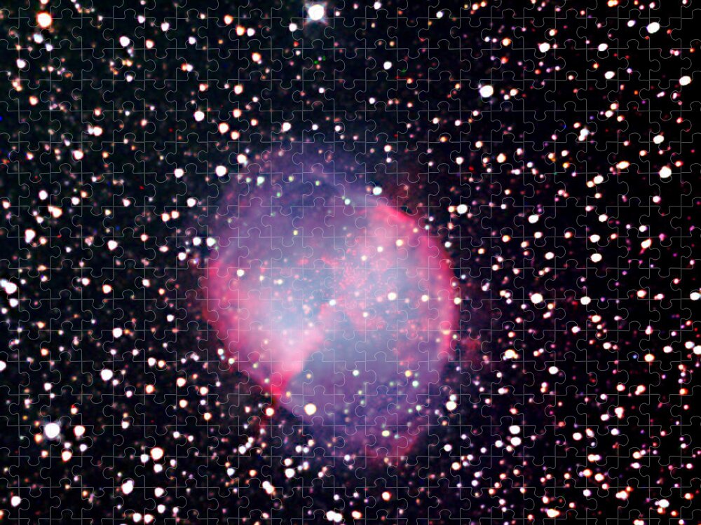 Astronomical Jigsaw Puzzle featuring the photograph M27 The Dumbbell Nebula by John Chumack