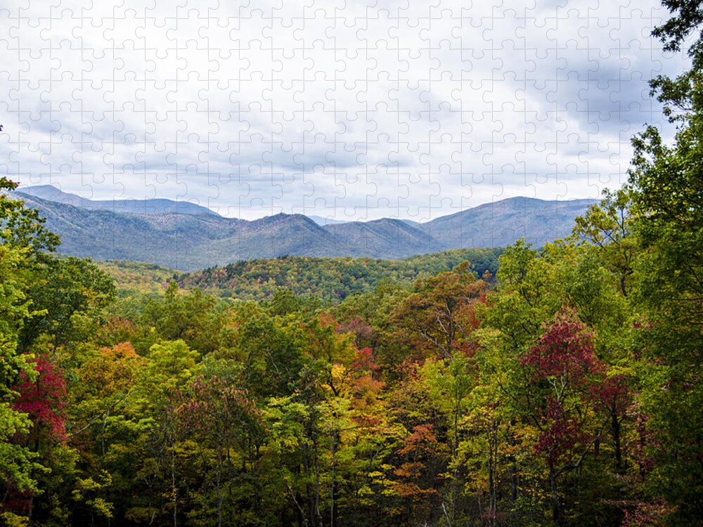Gatlinburg Jigsaw Puzzle featuring the photograph Majestic Smoky Mountain View by Debbie Karnes