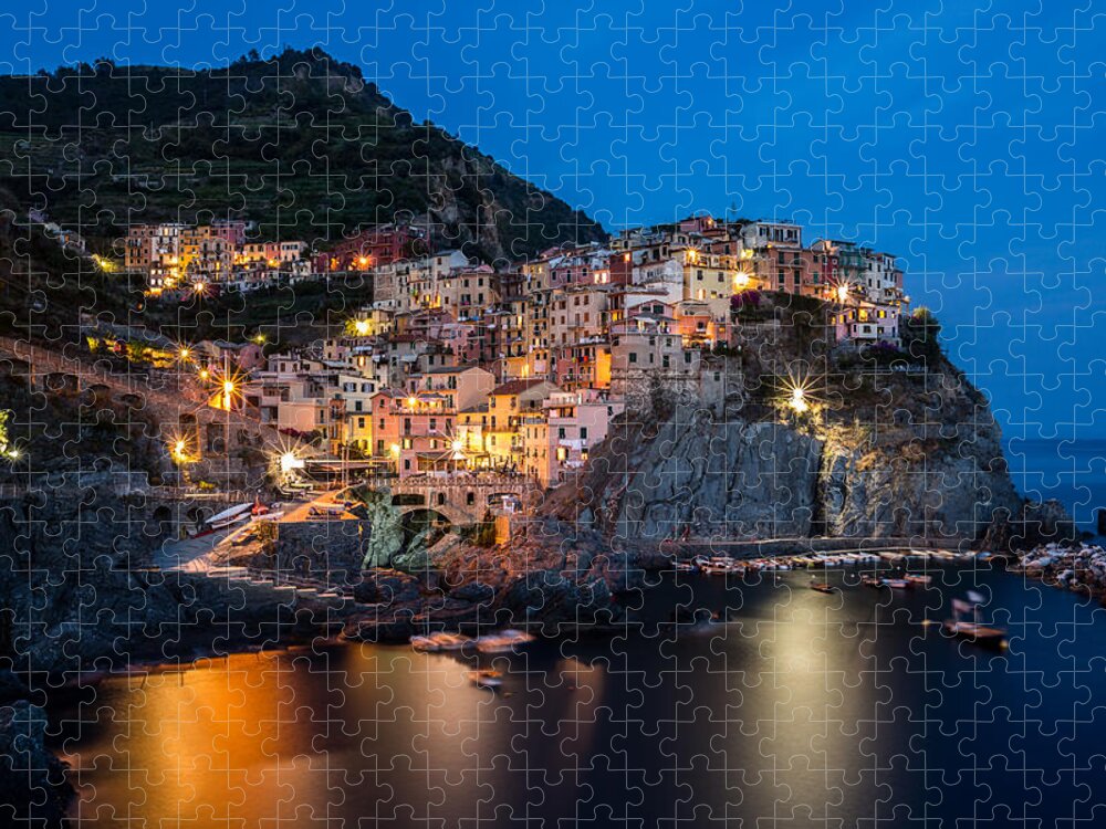 Cinque Terre Jigsaw Puzzle featuring the photograph Manarola by Mihai Andritoiu